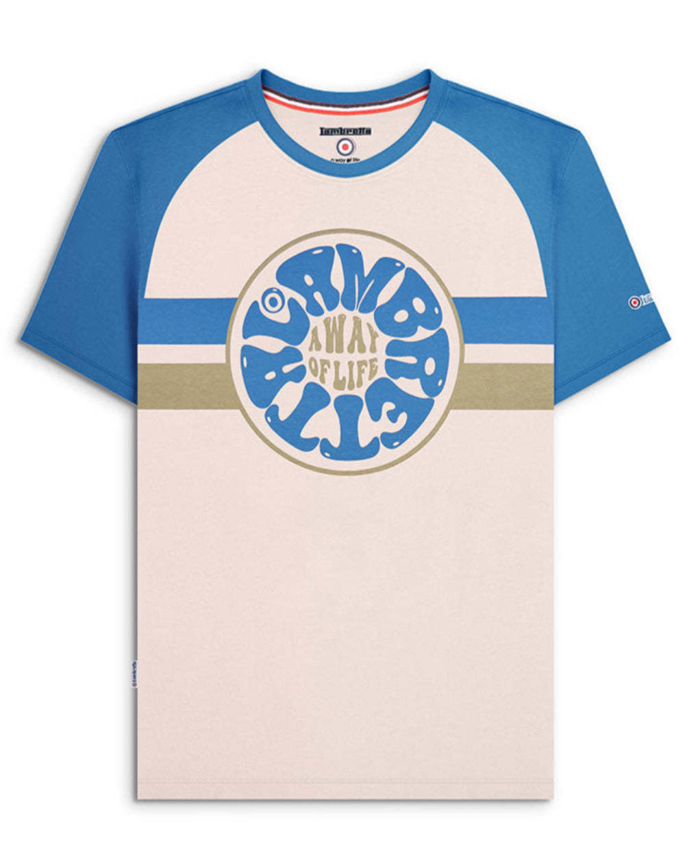 Contrast Raglan Tee Silver Lining/Dark Blue 2XL