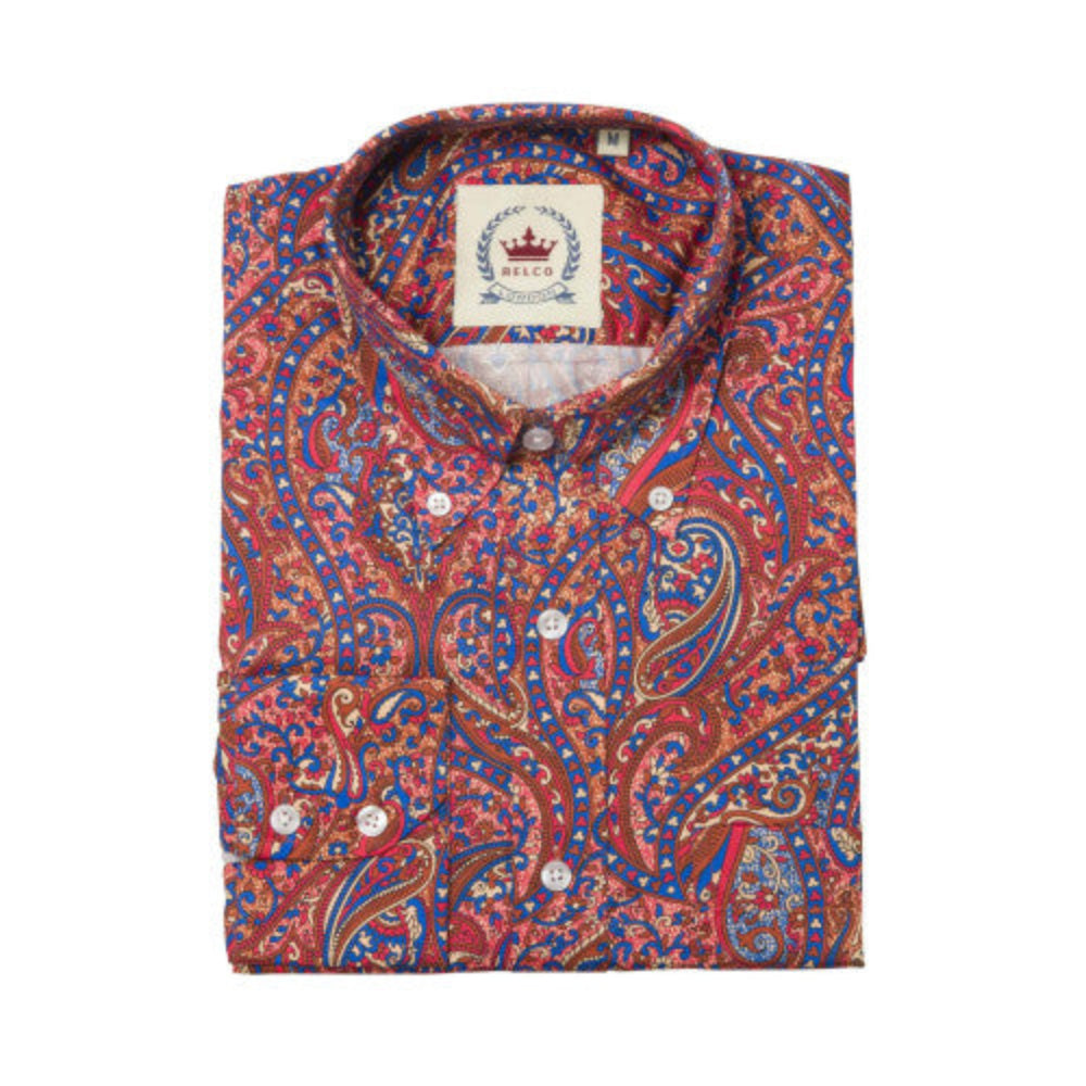 Paisley LS Shirt Burnt Orange