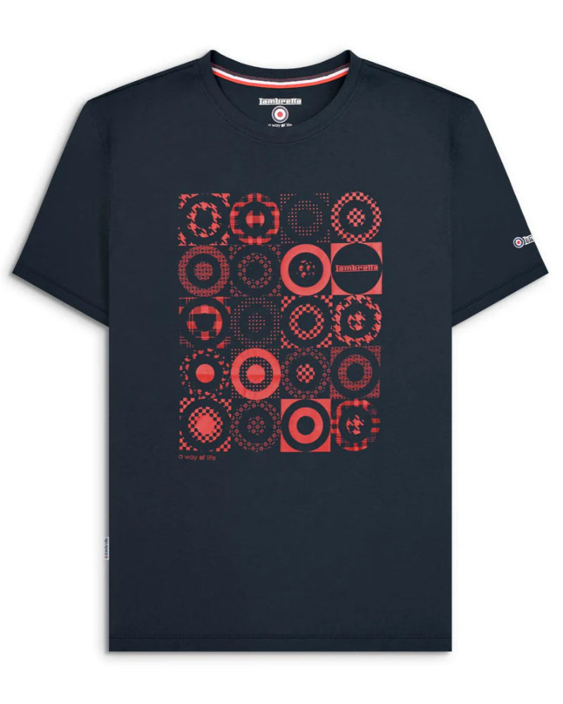 Target Pattern Tee Navy M