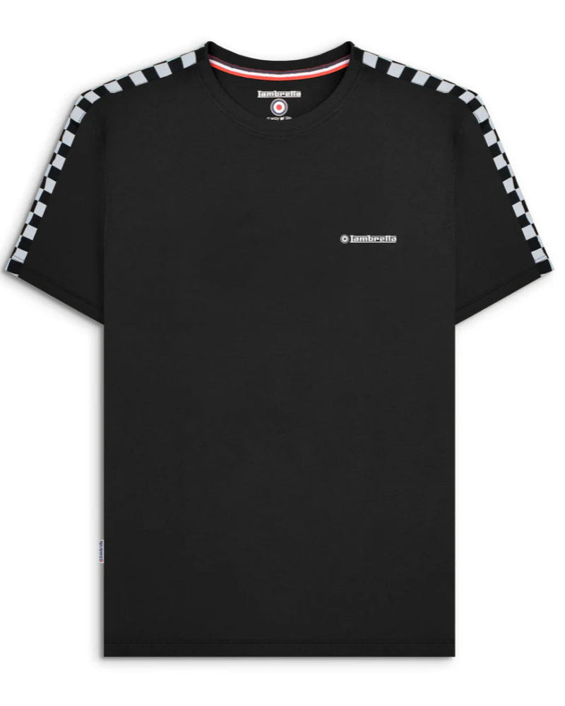Two Tone Taped Tee Black M