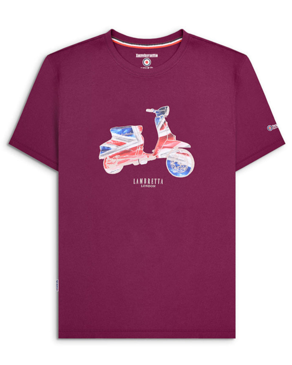 Scooter Flag Tee Grape Roundel Clothing