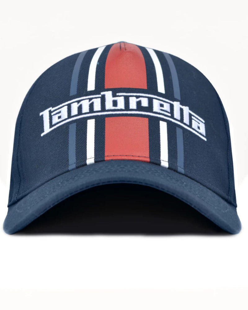 Stribet kasket, navy
