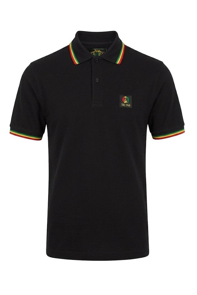 Flag Badge Pique Polo TR/9121 Black
