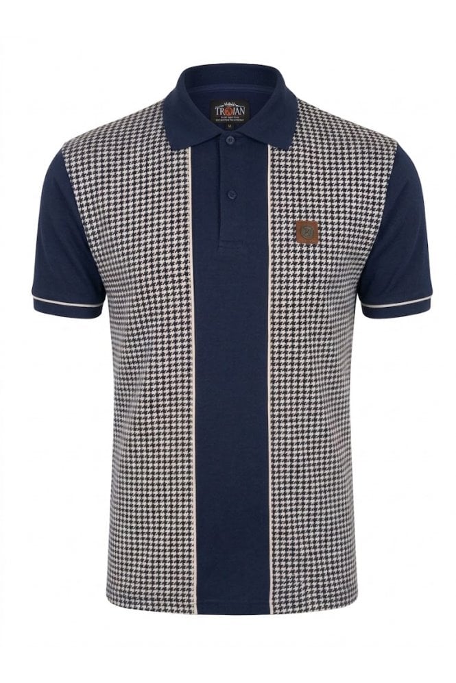 Houndstooth Panel Polo TR/9118 Navy