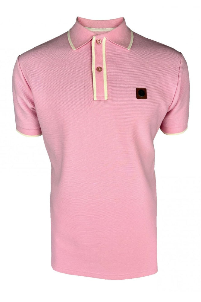 Ottoman Stripe Trim Polo TR/9080 Pink