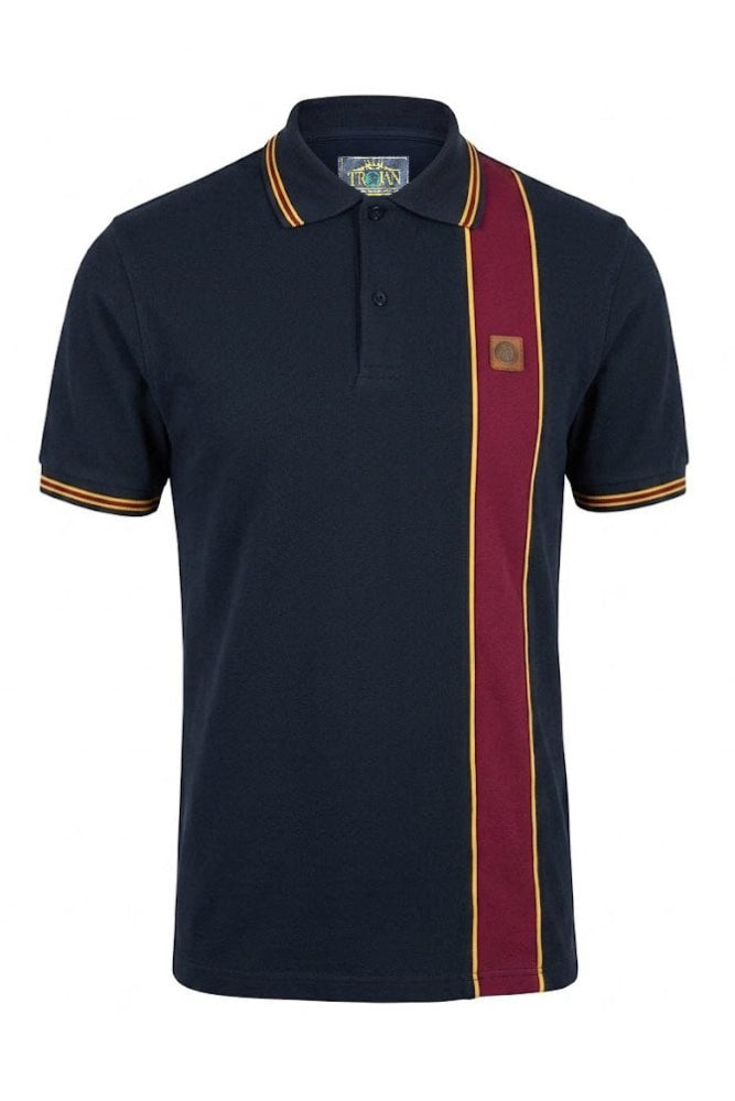 Stripe Front Pique Polo TR/9131 Navy