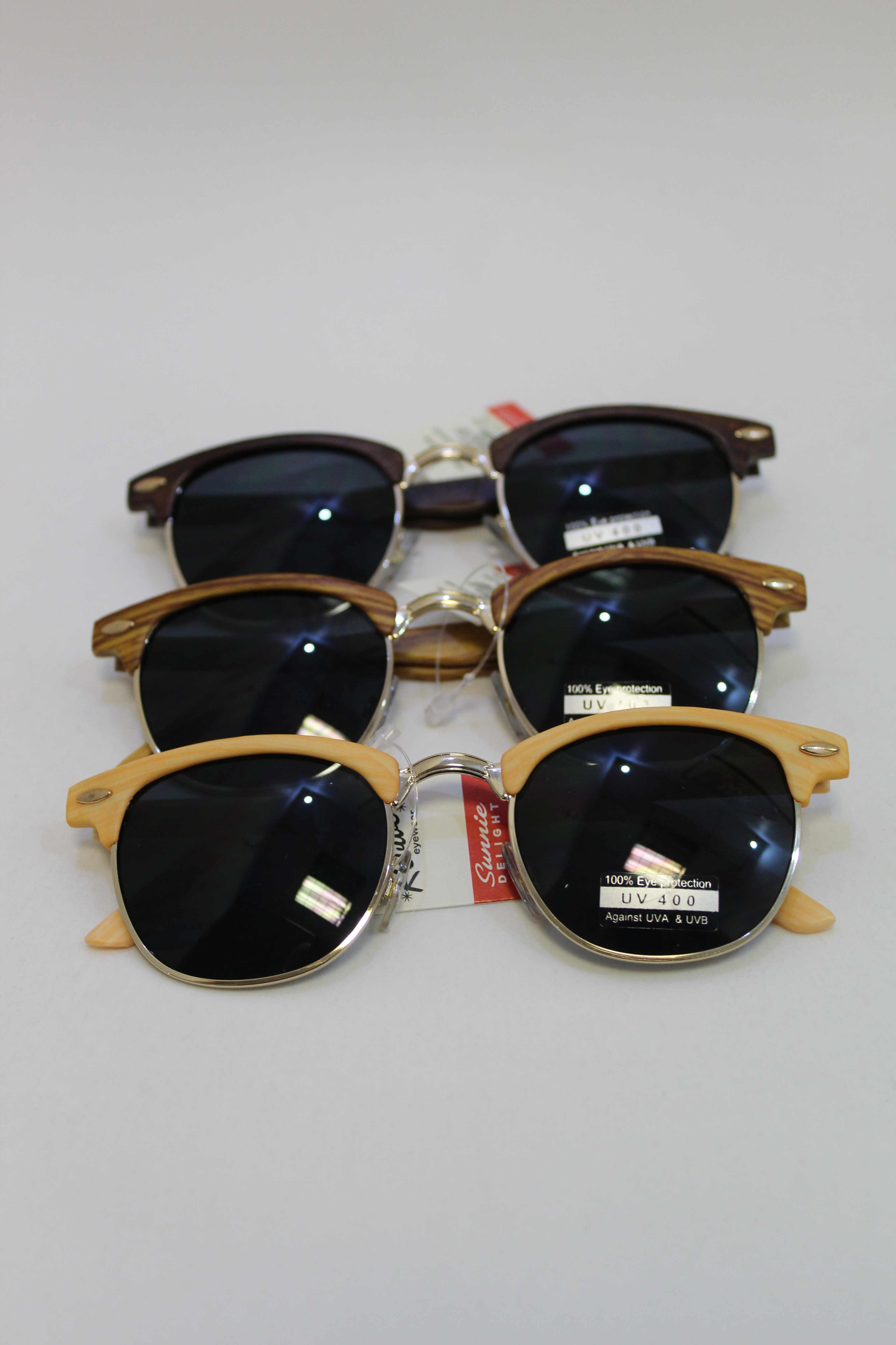 Wooden Clubmaster Sunglasses – Roundel Clothing display picture 2