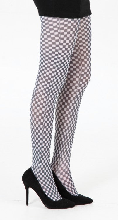 Gingham Check Printed Tights