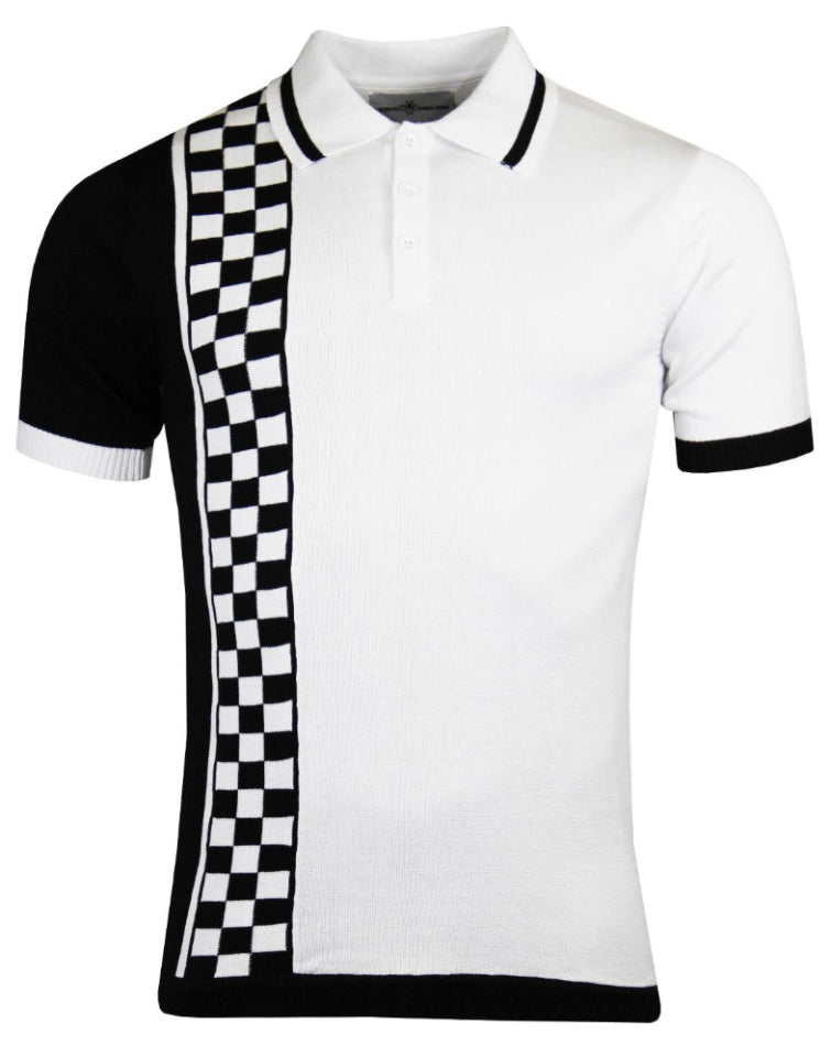 Maytal Black White Knitted Polo