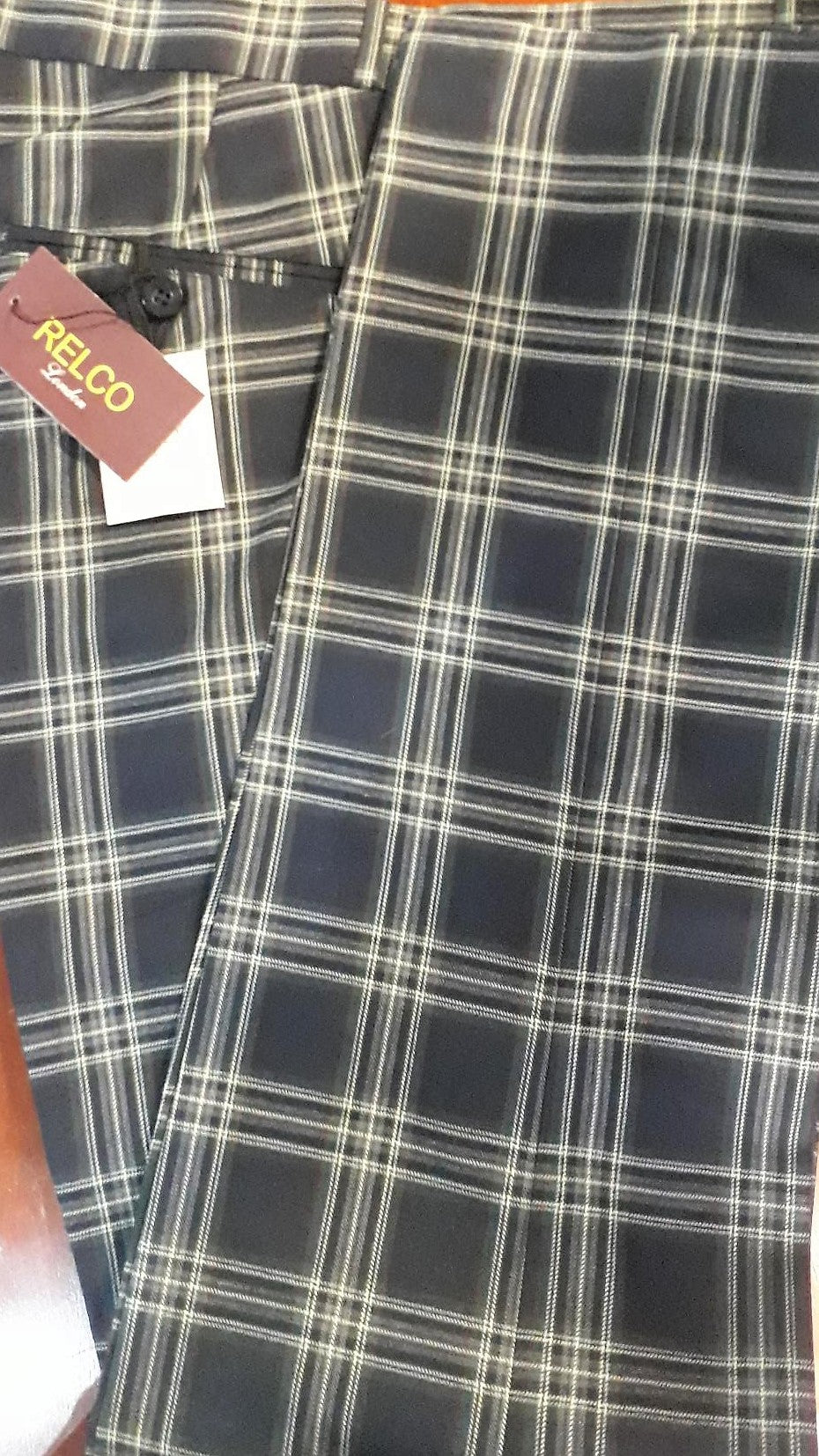 Tartan Trouser Navy 28W