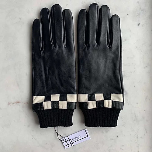 Black and White Check Gloves