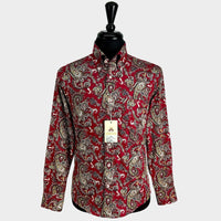 Alizarin Red Paisley LS Shirt