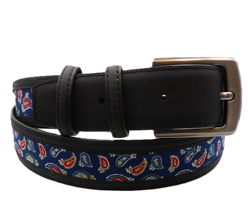 Paisley/Leather Belts (3 Colours)
