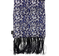 Blue/White Paisley Silk Scarf