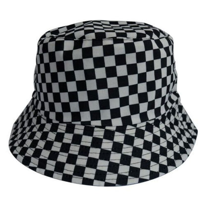 Bucket Hat Reversible Chequered Black/White
