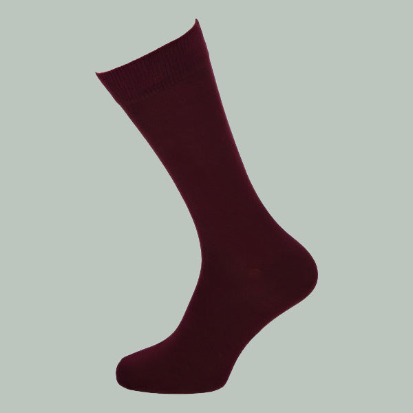 Plain Burgundy Ankle Sock