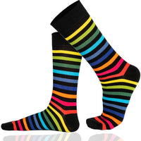 Dark Rainbow Crew Socks