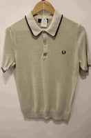 Pre Loved Knitted Polo Shirt Grey S