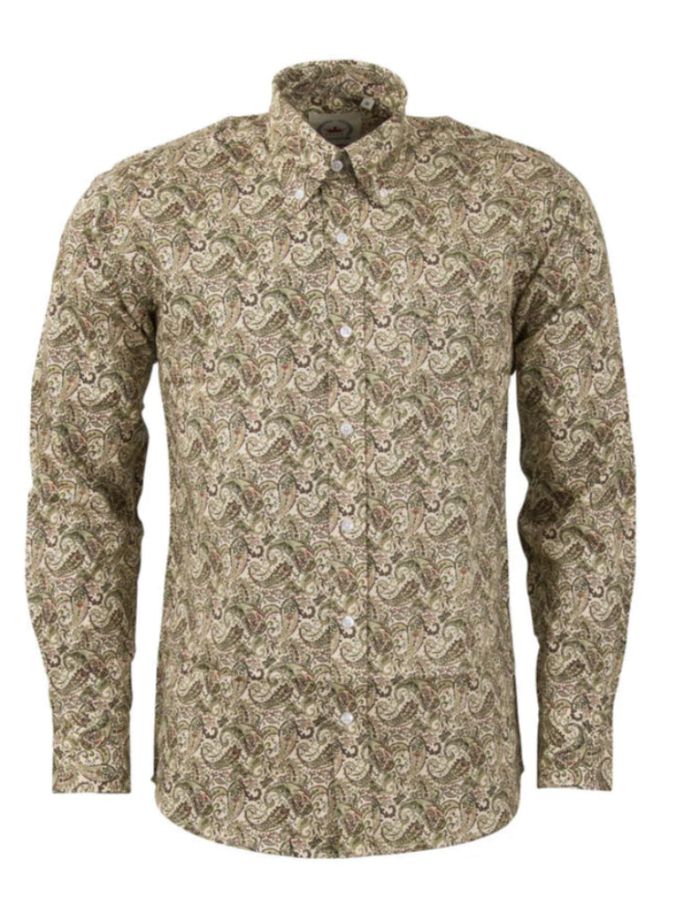 Paisley LS Shirt- Stone