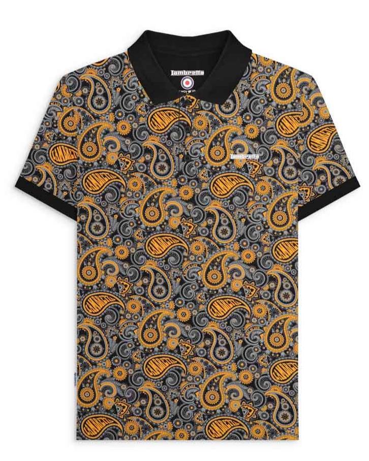 Paisley Brand Polo Black/Gold 2XL