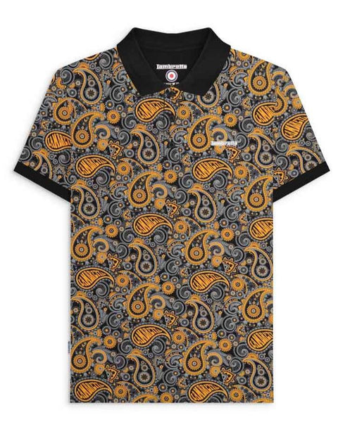 Paisley Brand Polo Black/Gold