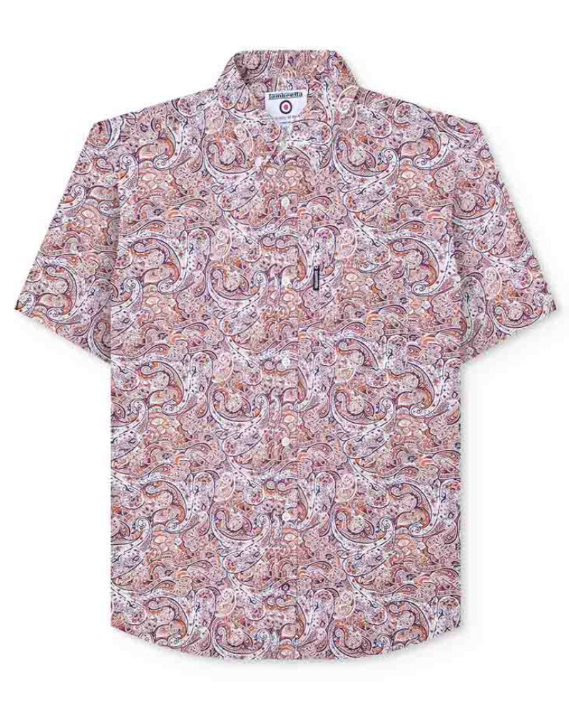 Paisley SS Shirt Rust/White