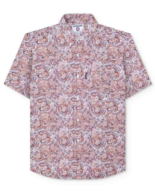 Paisley SS Shirt Rust/White