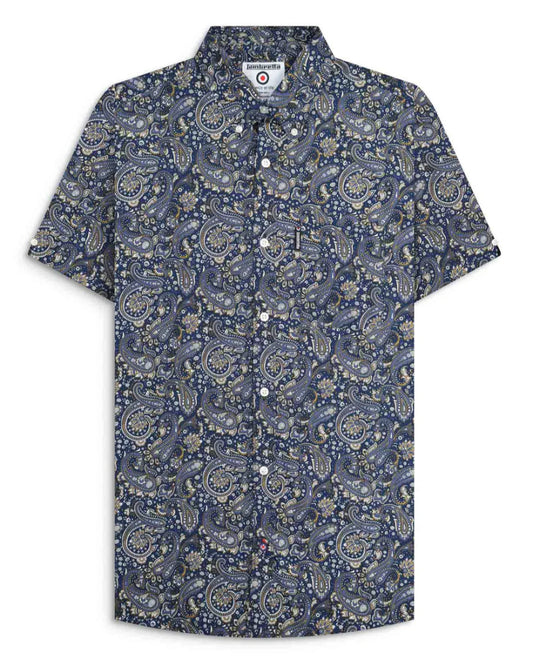 Paisley SS Shirt Navy
