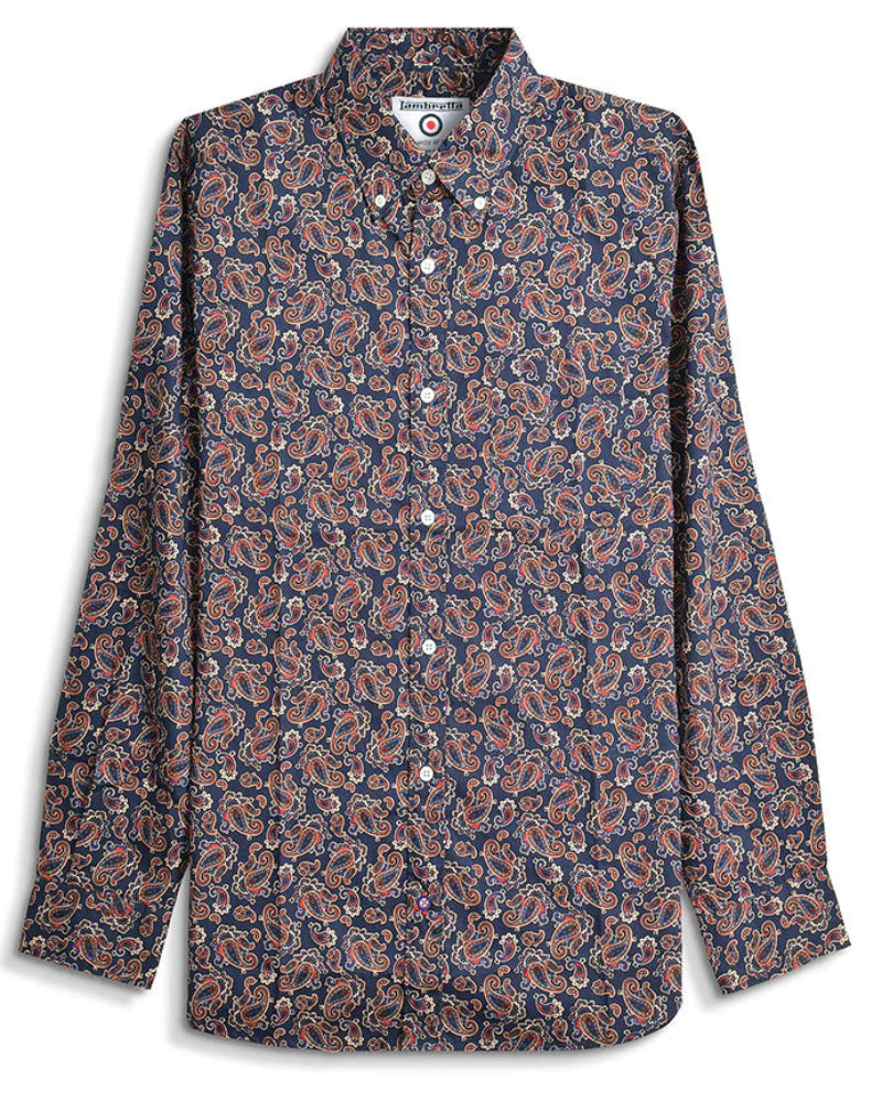 Paisley LS Shirt Navy