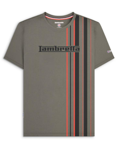 Racing Stripe Tee Granite