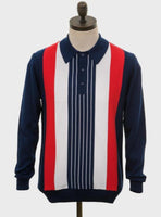 Rafferty Knitted LS Polo Shirt Navy