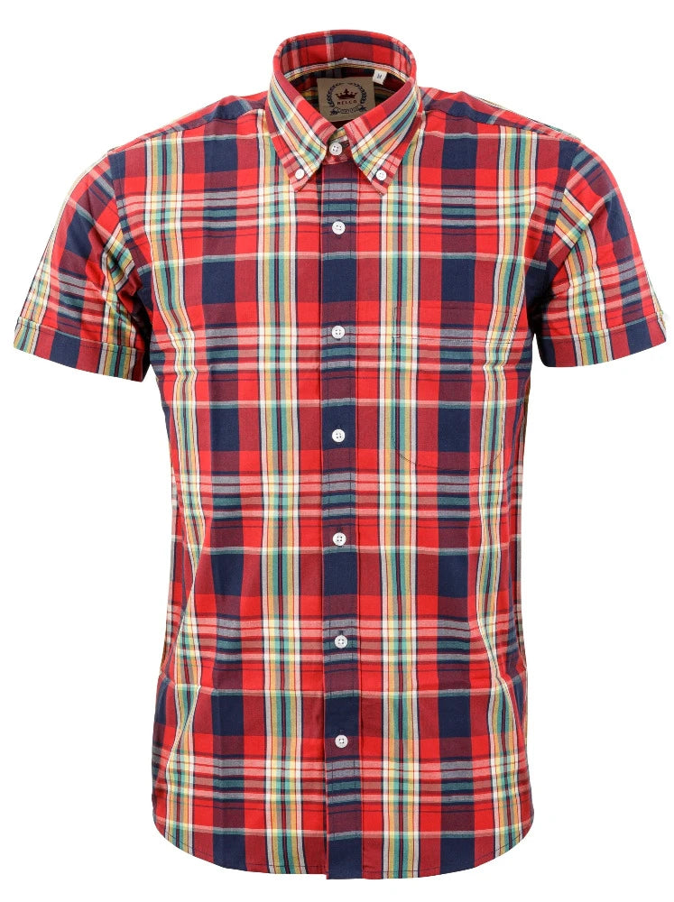 Check SS Shirt Red