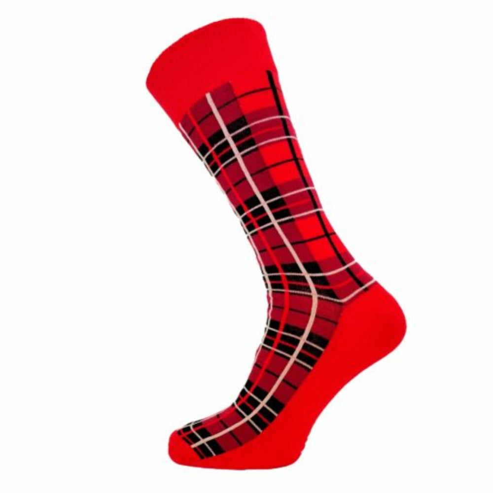 Red Check Tartan Ankle Sock