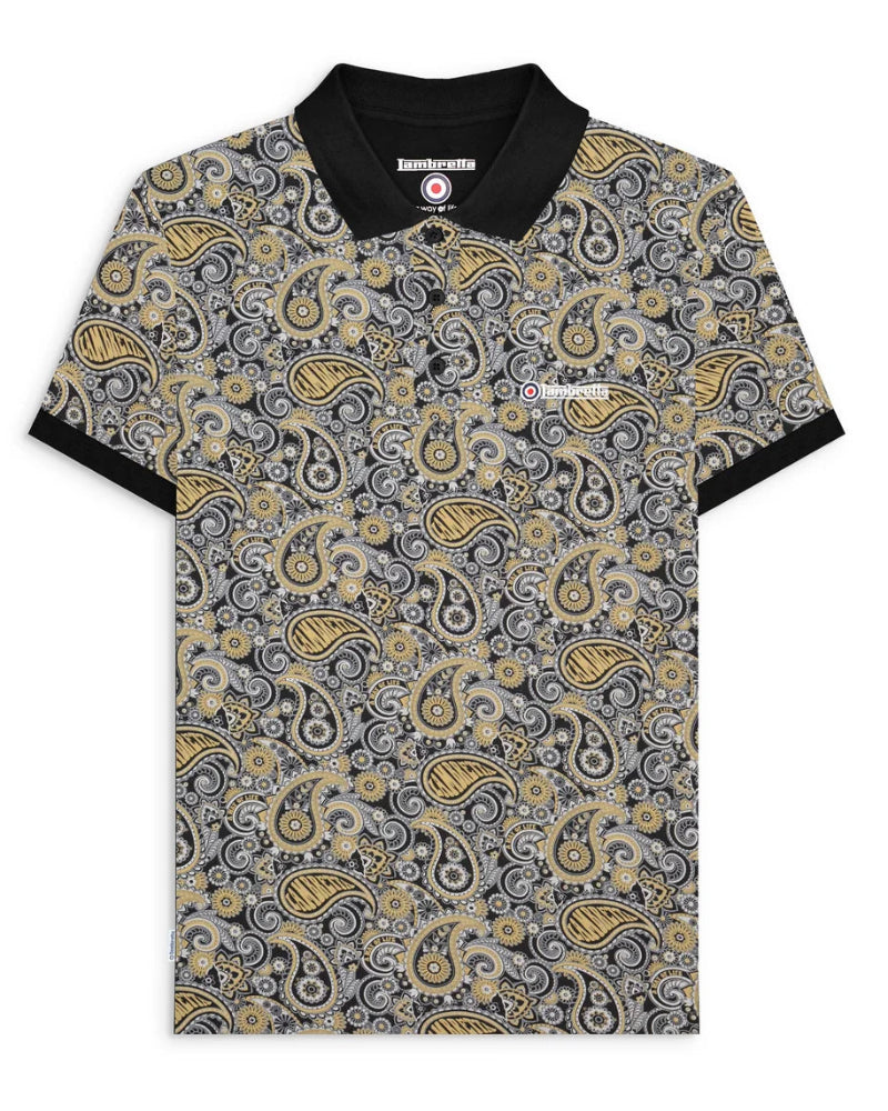 Paisley Brand Polo Black/Grey