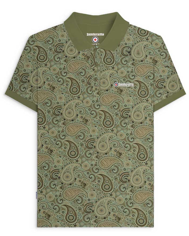 Paisley Brand Polo Khaki