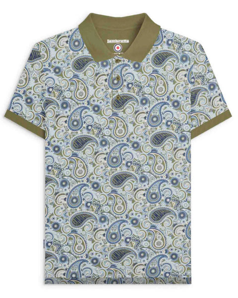 Paisley Brand Polo Khaki/Navy