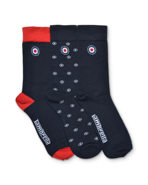 3 Pack Target Sock (Navy/Red/White)
