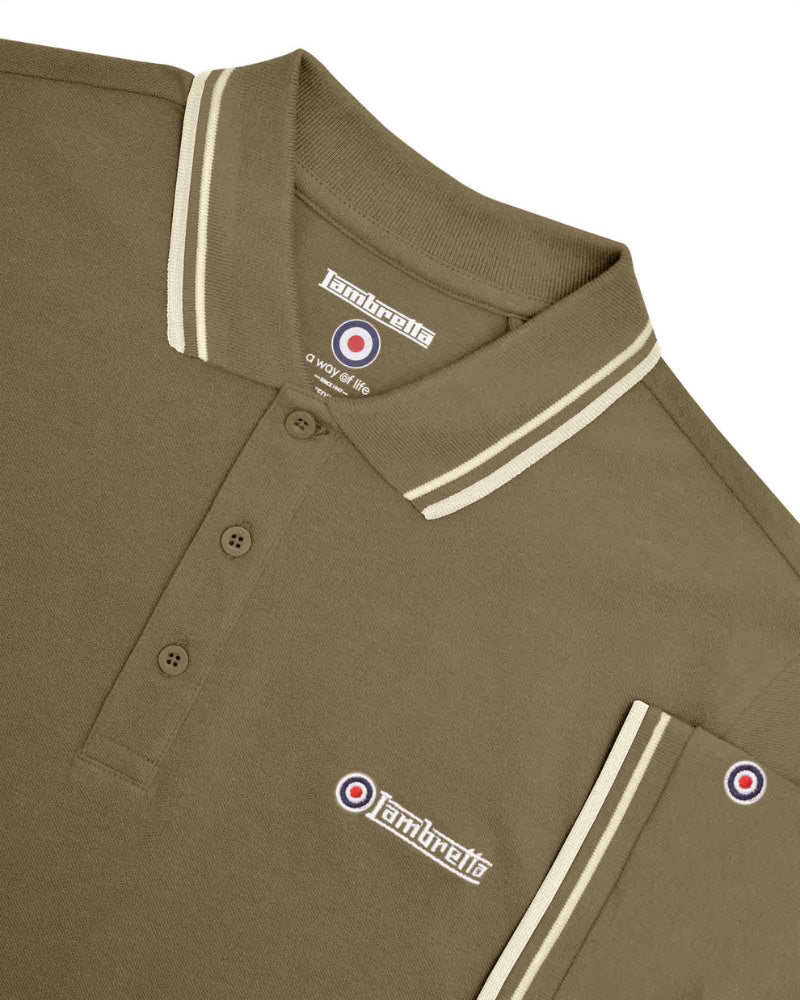 Twin Tipped Polo Khaki (Oatmeal)