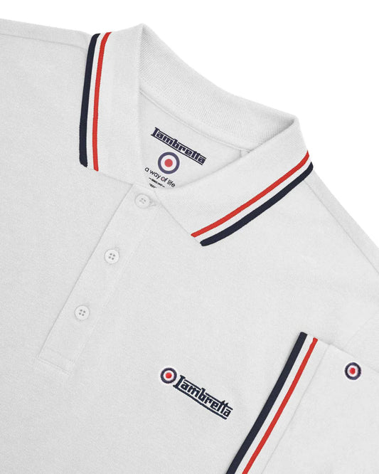 Twin Tipped Polo White (Red/Navy)