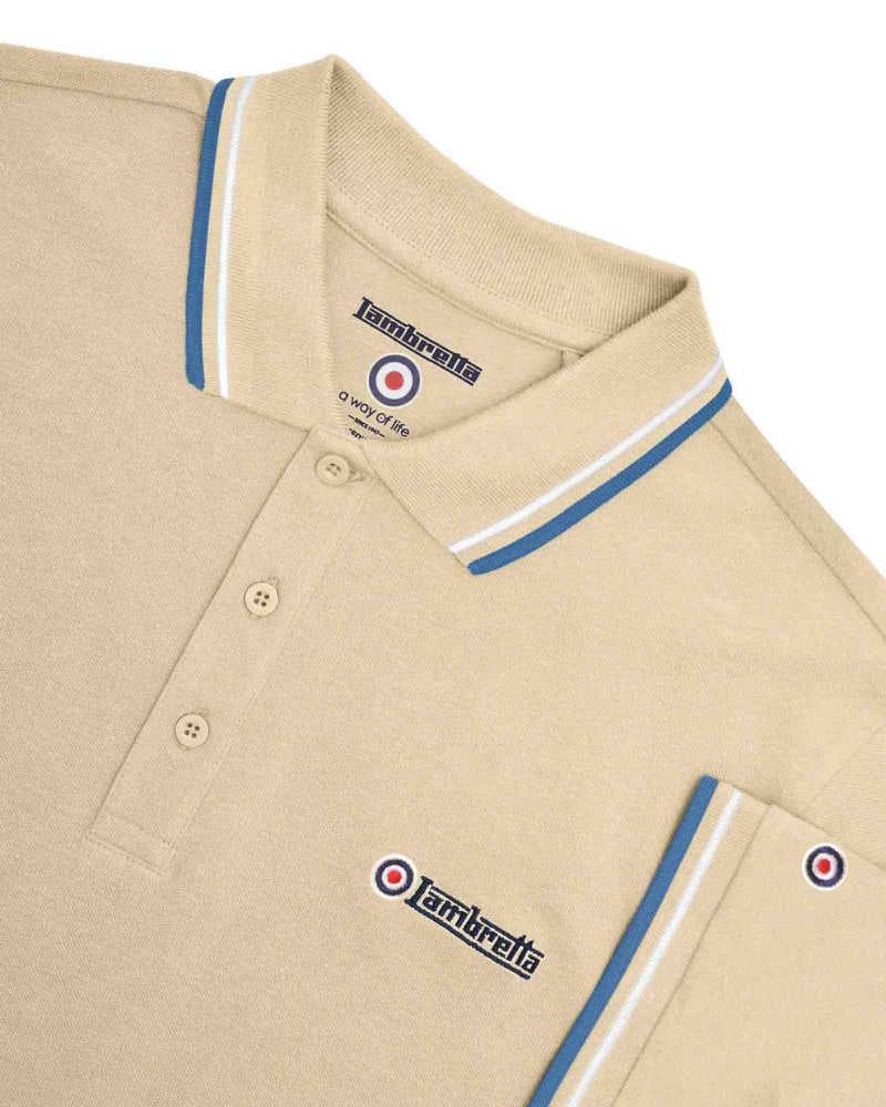 Twin Tipped Polo Wood Ash (White/Dark Blue)