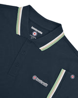Triple Tipped Polo Navy (White/Stone/Basil)
