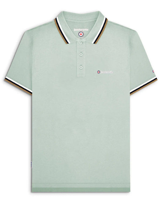 Triple Tipped Polo Pale Aqua (White/Sapphire/Cashew)