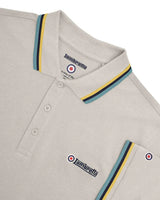 Triple Tipped Polo Pebble (Yellow/Navy/Smoke Blue)