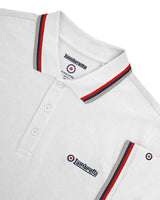 Triple Tipped Polo White(Red/Navy/Grey)