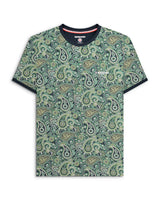 Paisley Brand AOP Tee Navy/Grey