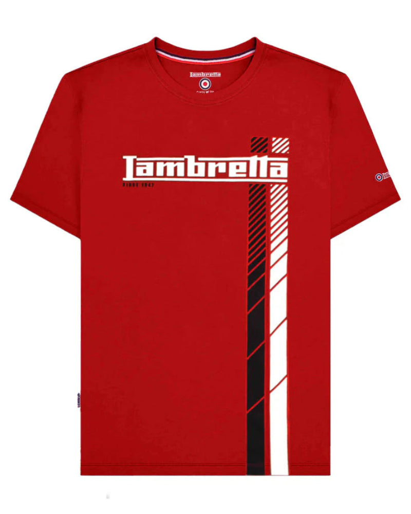 Fade Racing Stripe Tee (Red)