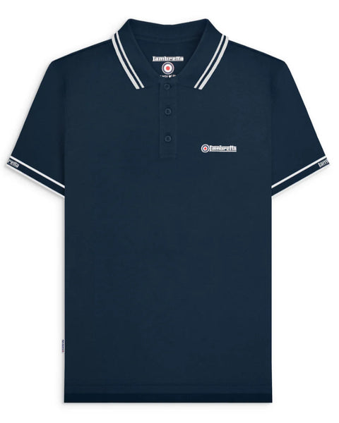 Branded Sleeve Polo Navy