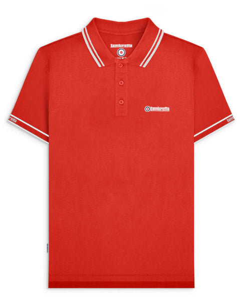 Branded Sleeve Polo Red