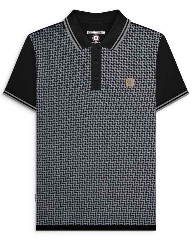 Houndstooth Polo Black/Iron