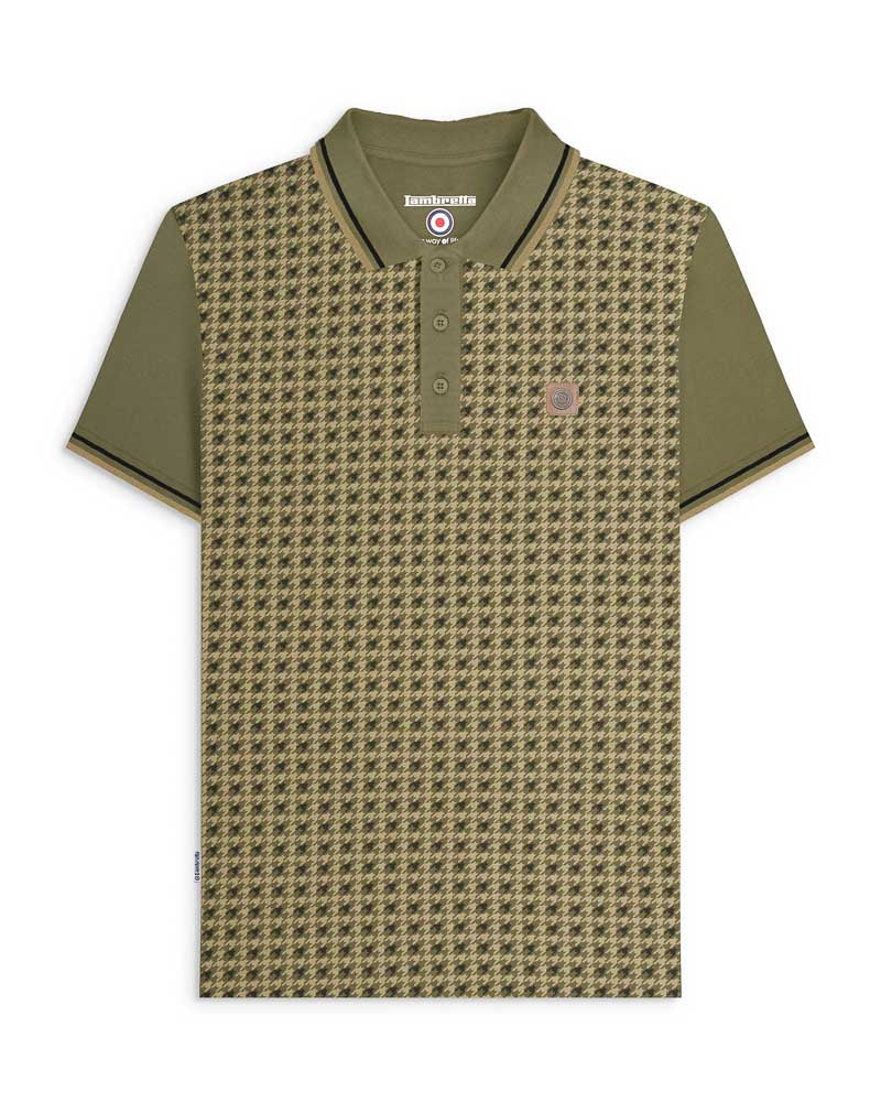 Houndstooth Polo Khaki